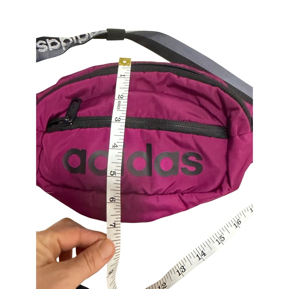 Adidas Fannypack pouch purse colorful purple/pink activewear lightweight travel - Picture 2 of 9